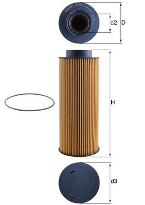 MAHLE OX 376D Oil Filter...