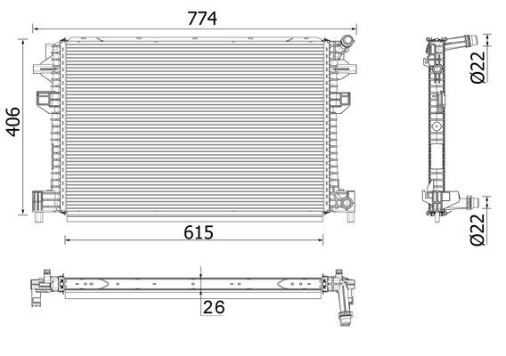 Radiator, engine cooling 2