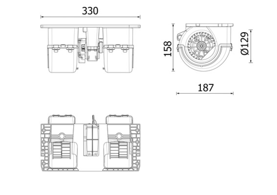 MAHLE AB 350 000P Interior Blower for VOLVO