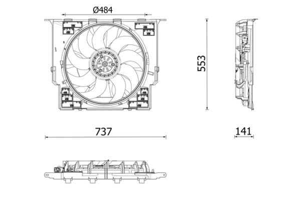 MAHLE CFF 645 000P Fan,...
