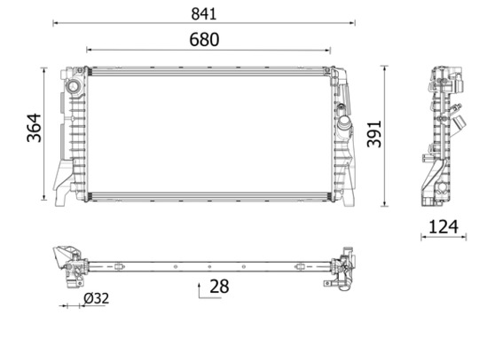 Radiator, engine cooling