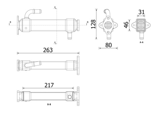 Cooler, exhaust gas recirculation