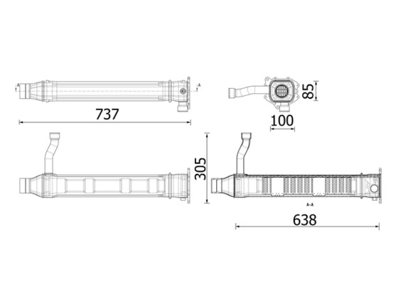 Cooler, exhaust gas recirculation