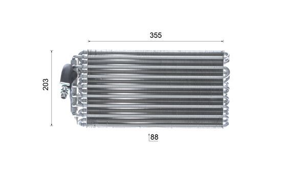 Evaporator, air conditioning 15