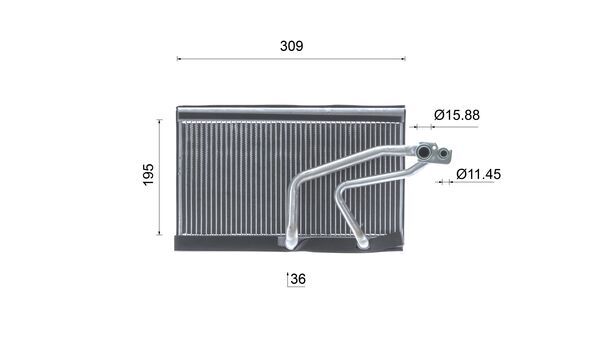 Evaporator, air conditioning 15