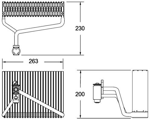 Evaporator, air conditioning