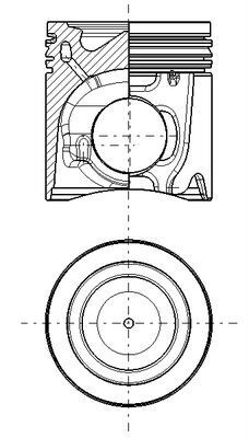 MAHLE 001 PI 00215 000 Piston for MERCEDES-BENZ