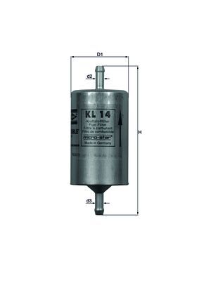 MAHLE KL 14 Fuel Filter for...