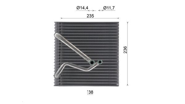 Evaporator, air conditioning 5
