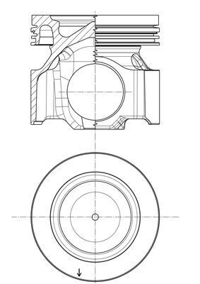 MAHLE 269 34 02 Piston for GLAS
