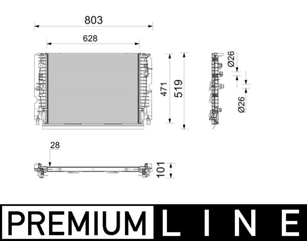 MAHLE CRE 13 000P Radiator, engine cooling
