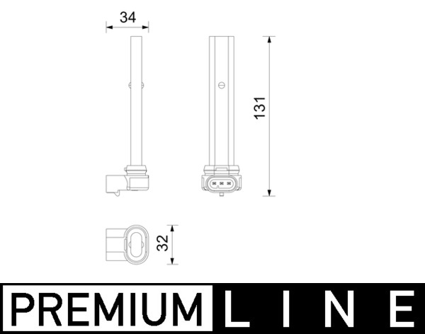 MAHLE CRTX 16 000P Level Control Switch, coolant level indicator for IVECO