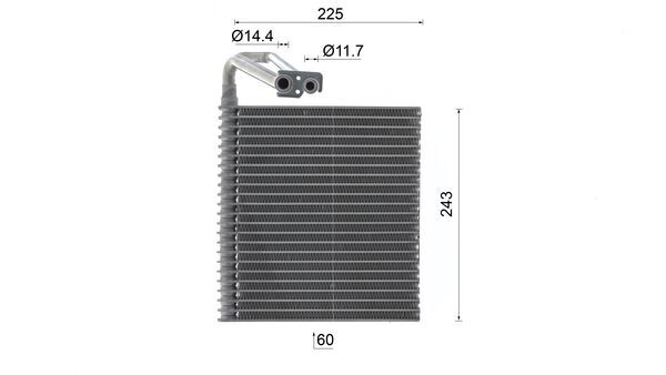 Evaporator, air conditioning 5