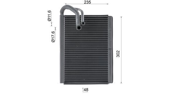 Evaporator, air conditioning 5
