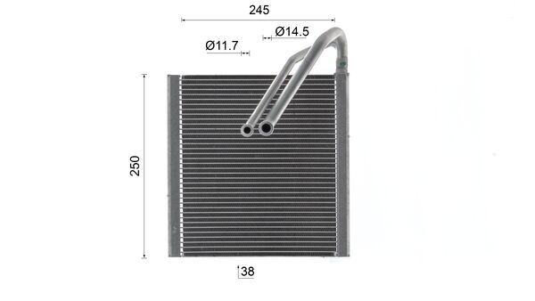 Evaporator, air conditioning 5
