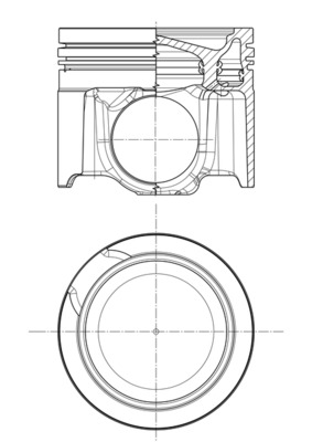 MAHLE 001 PI 00197 000 Πιστόνι for MERCEDES-BENZ SETRA