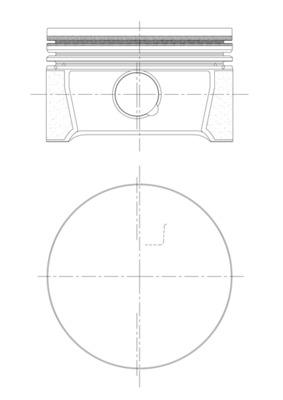 MAHLE 028 PI 00126 000 Piston for VW