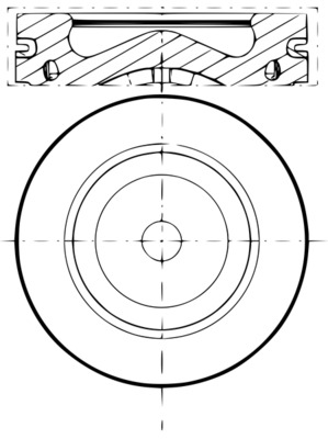 MAHLE 039 PI 00130 002 Piston for CITROËN DS OPEL PEUGEOT