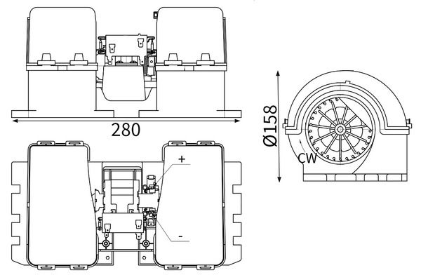 MAHLE AB 36 000S Interior Blower for MERCEDES-BENZ