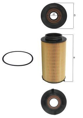 MAHLE OX 1385D Olejový filter