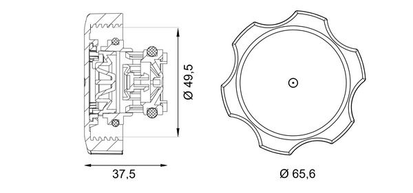 MAHLE CRTC 9 000S Cap, coolant tank for OPEL