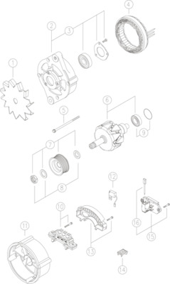 MAHLE MG 279 генератор