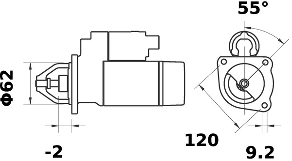 MAHLE MS 40 Μίζα for CITROËN FIAT PEUGEOT