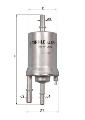 MAHLE KL 871 горивен филтър