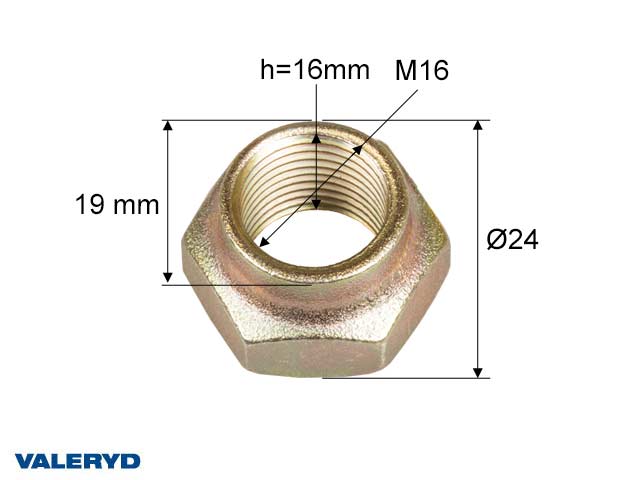 Valeryd 1290000 Achsmutter M16x1,5 Al-Ko Mutter, Radlager (Anhänger)