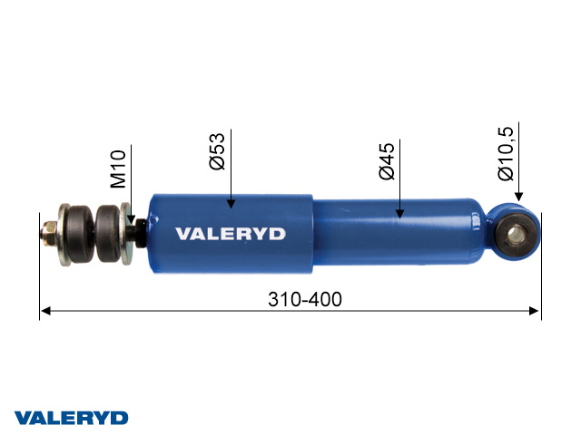 Valeryd 1448300 Achsstossdämpfer passend für Tredal (2-er Pack) Stoßdämpfer, Anhänger
