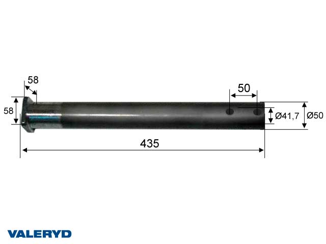 Valeryd 2100028 Zugstange Al-Ko 161S ab Bj.93, Ø 50mm Zugstange, Auflaufeinrichtung