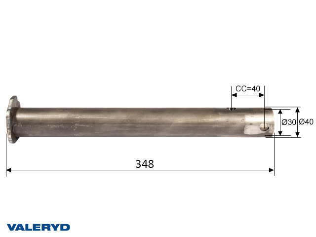 Valeryd 2100040 Zugstange BPW ZAF 1,0-3, Ø 40mm Zugstange, Auflaufeinrichtung