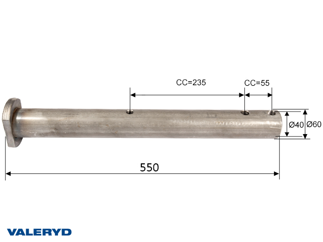 Valeryd 2100044 Zugstange Al-Ko 2,8 VB/1 Ausf. C, Ø 60mm Zugstange, Auflaufeinrichtung