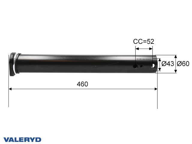 Valeryd 2105006 Zugstange Knott KFG/KR/KRV35; Ø 60mm Zugstange, Auflaufeinrichtung