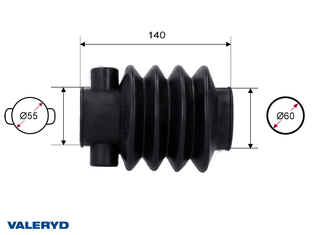 Valeryd 2239003 VK3VOO Faltenbalg, Auflaufeinrichtung