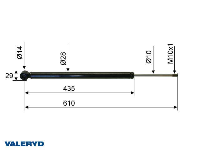 Valeryd 2380004 Auflaufdämpfer passend für Al-Ko 2,8 VB CC=610 Dämpfer, Auflaufeinrichtung