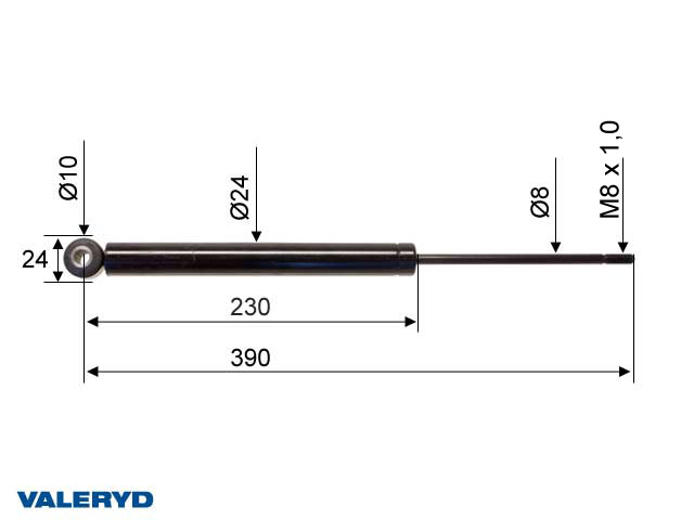 Valeryd 2380019 Auflaufdämpfer Al-Ko 120SR / SR1 Ausf. A CC=390 Dämpfer, Auflaufeinrichtung
