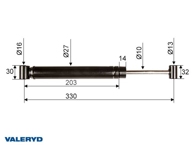 Valeryd 2380022 Auflaufdämpfer für Al-Ko 251G Ausf. C / 251VB, CC=325 Dämpfer, Auflaufeinrichtung