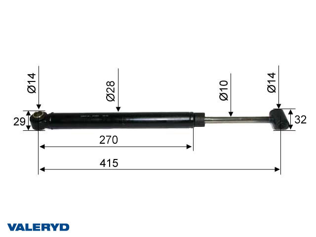 Valeryd 2380024 Auflaufdämpfer passend für Al-Ko 351VB CC=415 Dämpfer, Auflaufeinrichtung