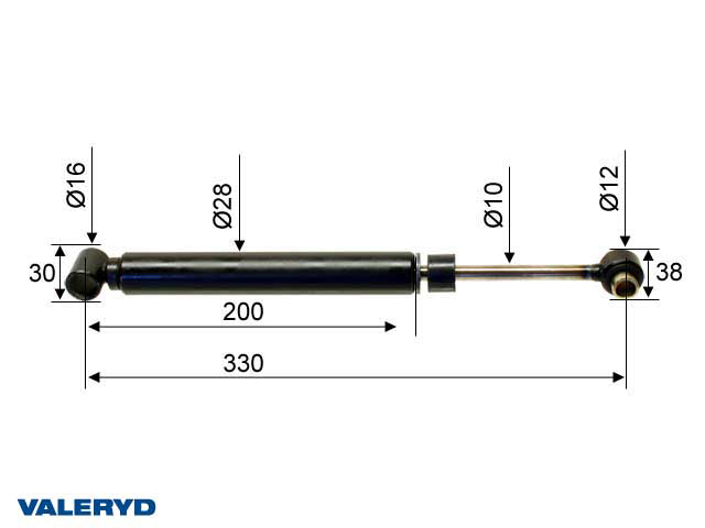 Valeryd 2380030 Auflaufdämpfer passend für Al-Ko 251R/251S -1993, CC=330 Dämpfer, Auflaufeinrichtung