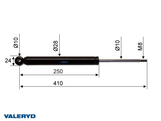Valeryd 2380032 Auflaufdämpfer Al-Ko 200S/SR - Ausf. A CC=410 Dämpfer, Auflaufeinrichtung