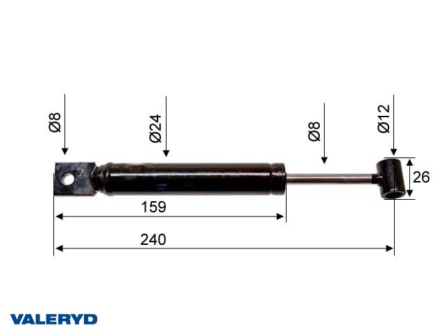 Valeryd 2382004 Auflaufdämpfer passend für Peitz PAV/SR 0,7 MX1 CC=240 Dämpfer, Auflaufeinrichtung