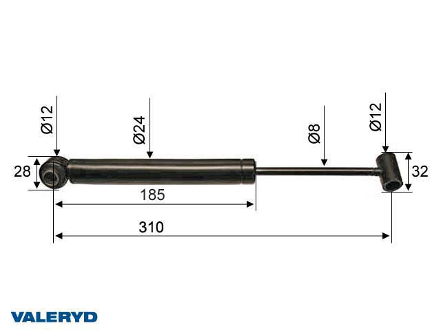 Valeryd 2382010 Auflaufdämpfer passend für ZAF 1.0-1 CC=310 Dämpfer, Auflaufeinrichtung