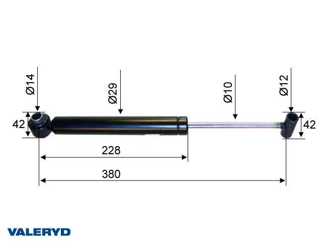 Valeryd 2382012 Auflaufdämpfer für BPW ZAF 3,5-1//Grümer AK3510; CC=380 Dämpfer, Auflaufeinrichtung