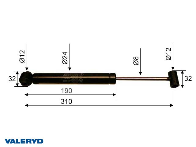 Valeryd 2382016 Auflaufdämpfer ZAF 2,0-2 // ZAF 2,0-3 CC=310 Dämpfer, Auflaufeinrichtung