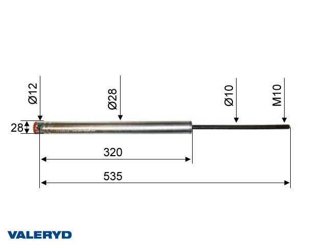 Valeryd 2385052 Auflaufdämpfer Knott KF25A, KFG27, KV20HV-C, KFL20-B CC=530 Dämpfer, Auflaufeinrichtung