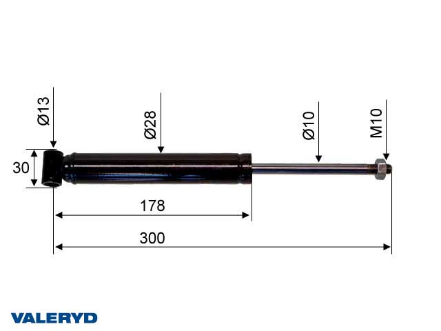 Valeryd 2385700 Auflaufdämpfer passend für Grau GSA 1,0 // 1,5; CC=300 Dämpfer, Auflaufeinrichtung