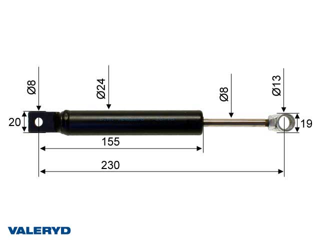 Valeryd 2387003 Auflaufdämpfer passend für Peitz PAV/SR 2.7 CC=230 Dämpfer, Auflaufeinrichtung