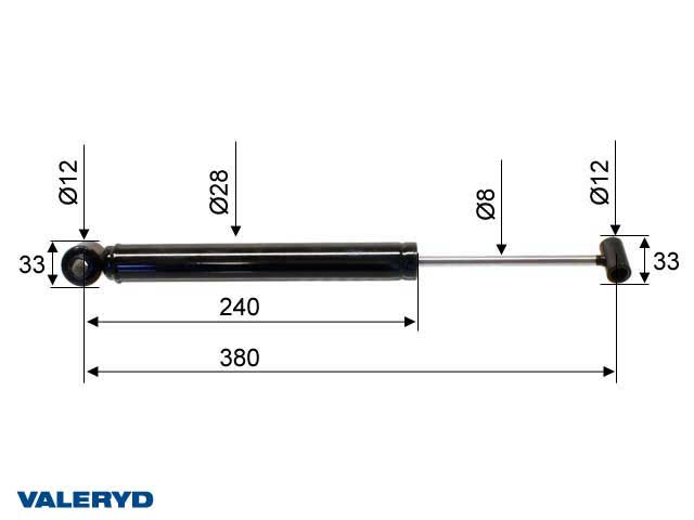 Valeryd 2387110 Auflaufdämpfer passend für Peitz AER 20 CC=380 Dämpfer, Auflaufeinrichtung