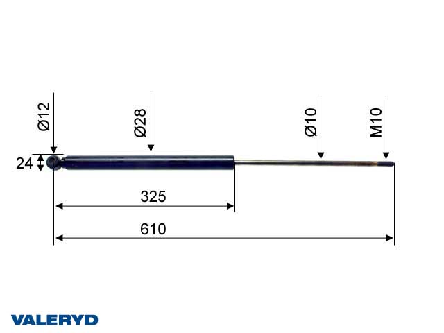 Valeryd 2388003 Auflaufdämpfer passend für Schlegl SFV 14 CC=610 Dämpfer, Auflaufeinrichtung